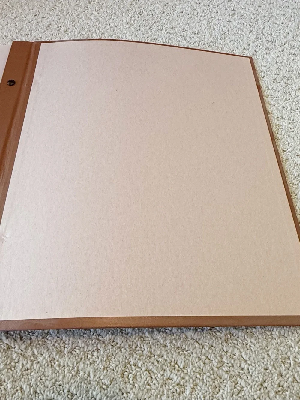 Deluxe Craft 1950’s Brown Photo Album Vintage Floral Border NEW USA 12 x 12 Inch
